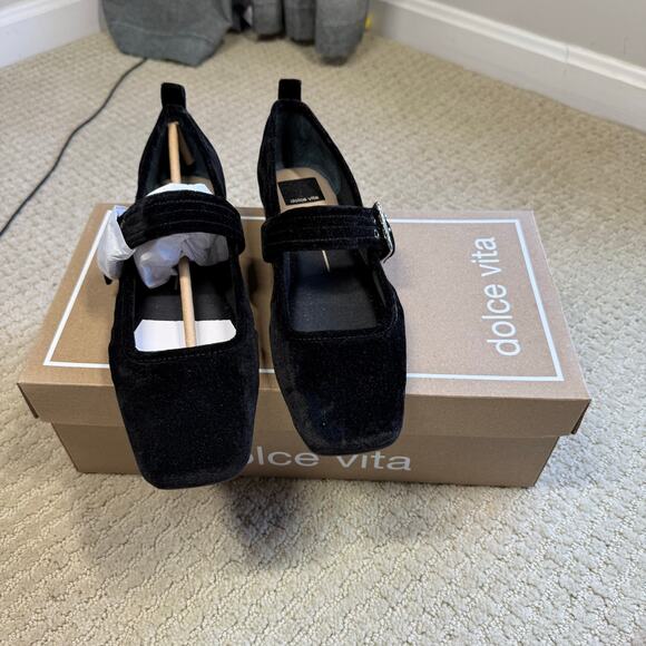 Dolce Vita Arora Nero Velvet Flats Size 8 NEW - Picture 11 of 14